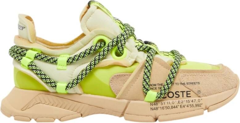 Lacoste Gele Sneakers voor Mannen Yellow Heren