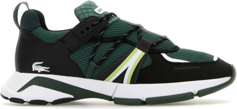 Lacoste Groene Stoffen Sneakers Multicolor Heren