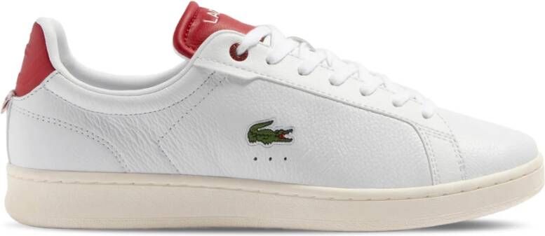 Lacoste Heren Sneakers Carnaby Pro Wit Rood White Heren