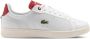 Lacoste Heren Sneakers Carnaby Pro Wit Rood White Heren - Thumbnail 1