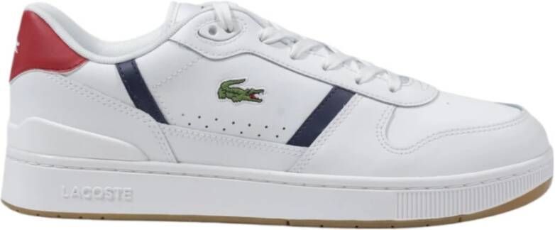 Lacoste Witte leren lage sneakers met rubberen zool White Heren