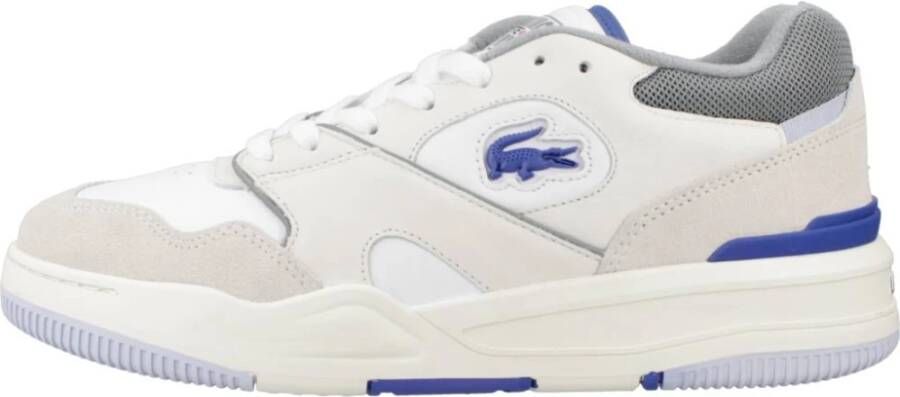 Lacoste Leren Logo Sneakers voor Mannen Beige Heren