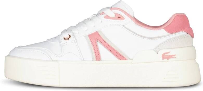 Lacoste Logo Sneaker Mat Leer Label Reliëf White Dames