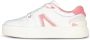 Lacoste Logo Sneaker Mat Leer Label Reliëf White Dames - Thumbnail 4