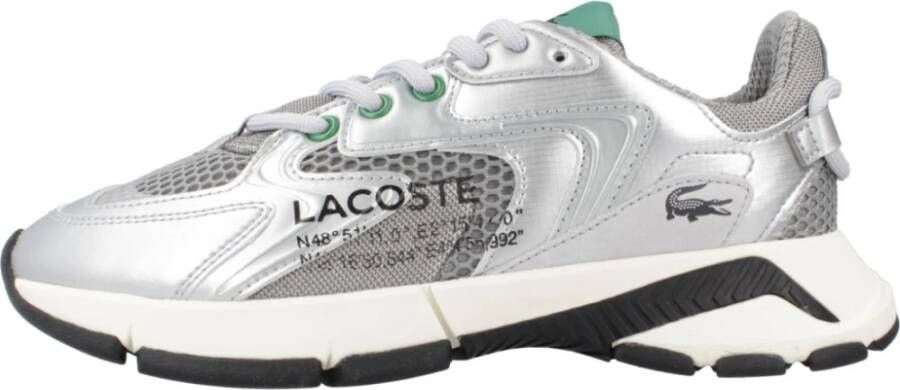 Lacoste Neo Textiel en Leren Sneakers Gray Dames