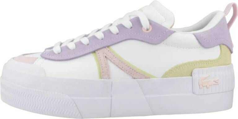 Lacoste Platform Leren Sneakers White Dames