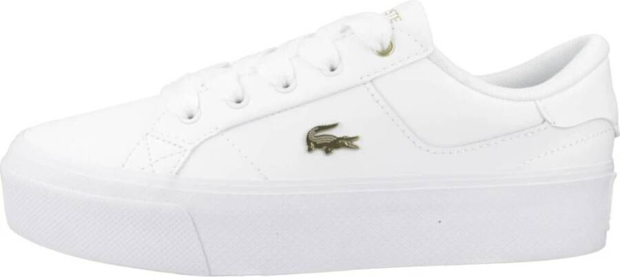 Lacoste Platform Logo Sneakers White Dames