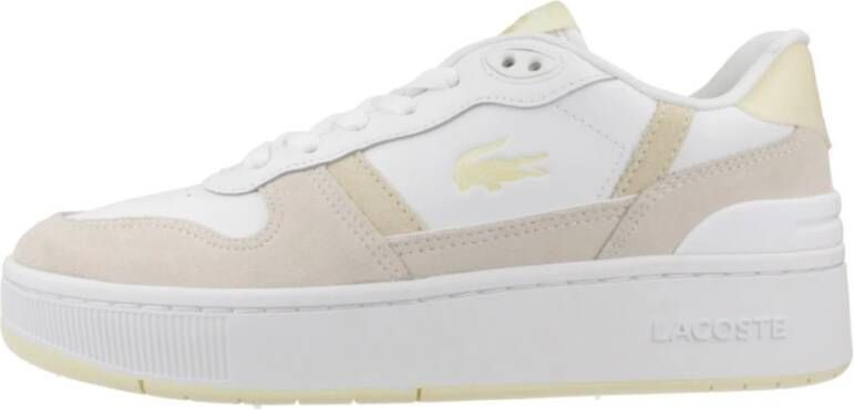 Lacoste Platform T-Clip Sneakers voor vrouwen White Dames