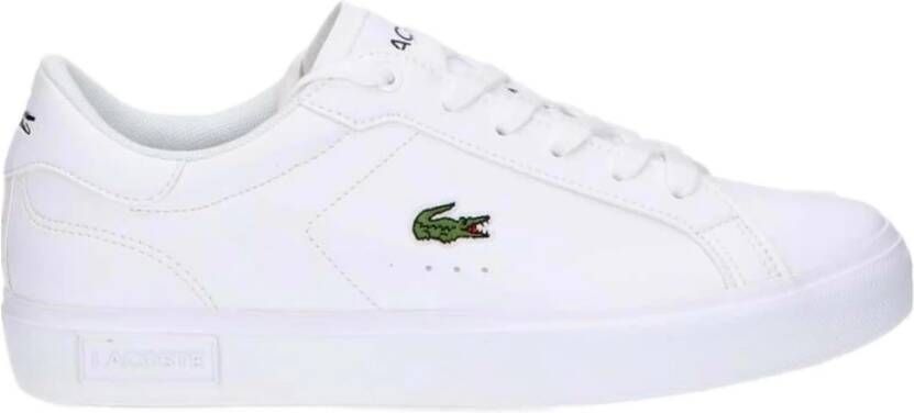 Lacoste Powercourt 0721 1 Suj (gs) Basketball Schoenen white white maat: 36 beschikbare maaten:35 36 37 38 39