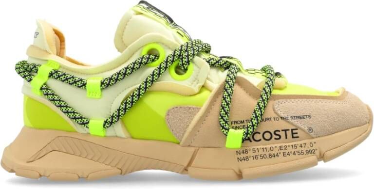 Lacoste Gele Sneakers voor Mannen Yellow Heren