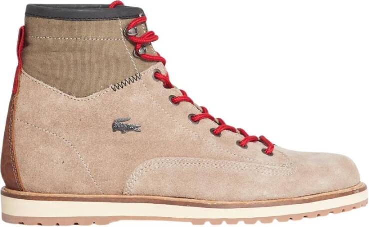 Lacoste Stijlvolle Sneakers voor Mannen Beige Heren