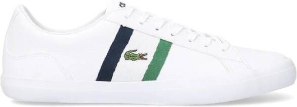 Lacoste Witte Leren Sneakers voor Mannen White Heren