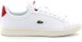 Lacoste Witte-Rode Carnaby Sneakers White Heren - Thumbnail 1