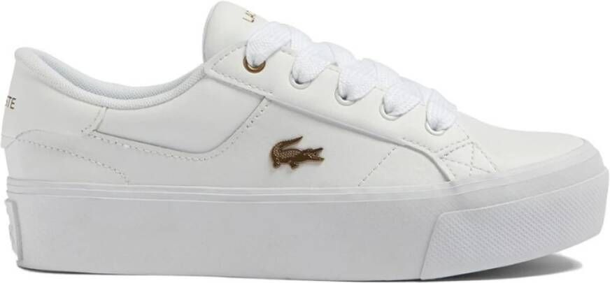 Lacoste Witte Ziane Platform Sneakers Wit Dames