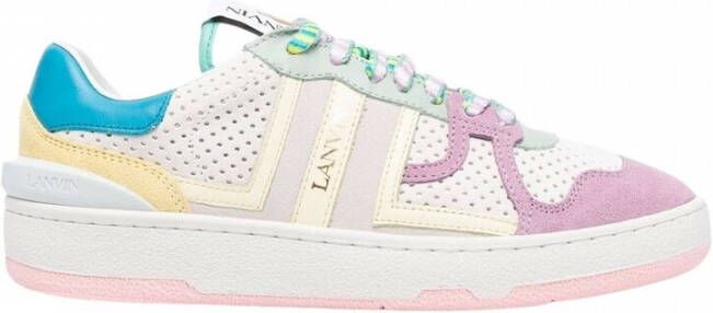 Lanvin Stijlvolle Mesh en Suède Sneakers voor White