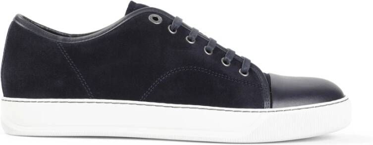 Lanvin Dbb1 Suede And Patent Leather Sportschoenen Blauw Heren