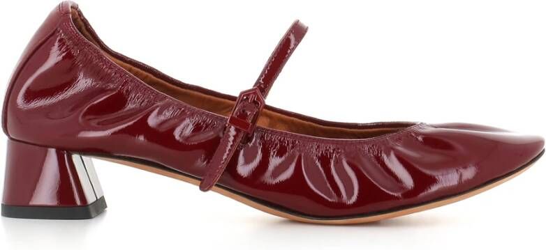 Lanvin Bordeaux Platte Ballerina Schoenen Red Dames