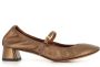 Lanvin Bronzen Leren Ballerina Flats Brown Dames - Thumbnail 1