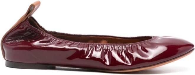 Lanvin Burgundy Ballerina Schoenen Brown Dames