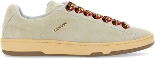 Lanvin Cube Leren Sneakers voor Vrouwen White Dames