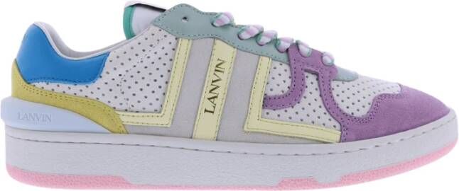 Lanvin Stijlvolle Mesh en Suède Sneakers voor White