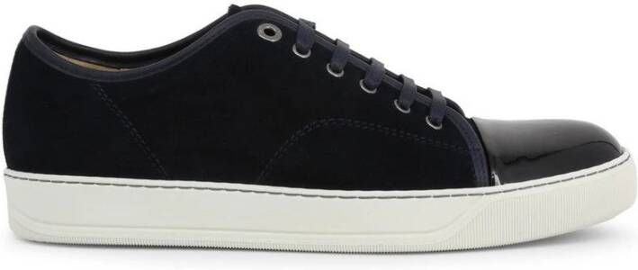 Lanvin Dbb1 Suede And Patent Leather Sportschoenen Blauw Heren