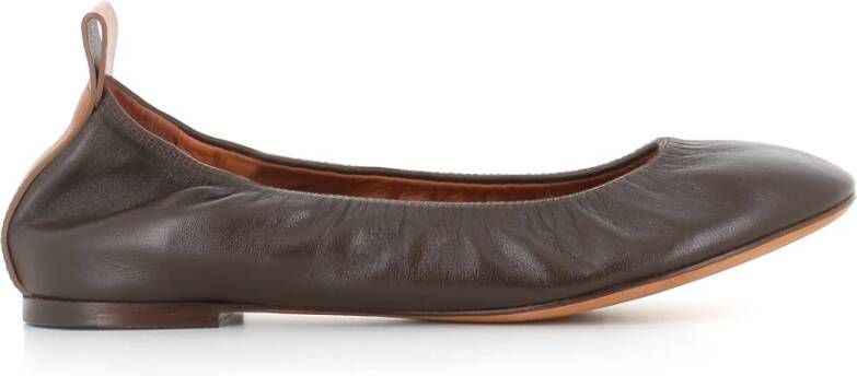 Lanvin Donkerbruine Ballerina Platte Schoenen Brown Dames