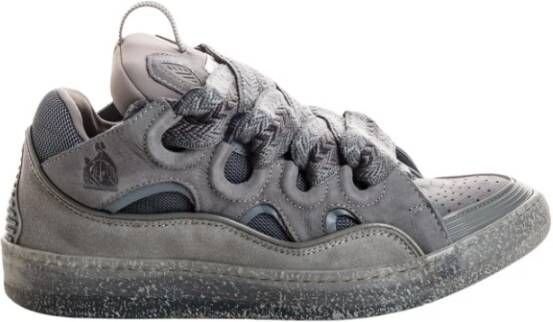 Lanvin Geweven Rubberen Zool Sneakers Gray Heren