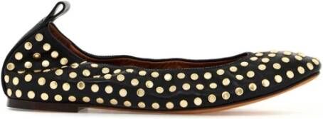 Lanvin Gouden Studded Ballet Flats Black Dames