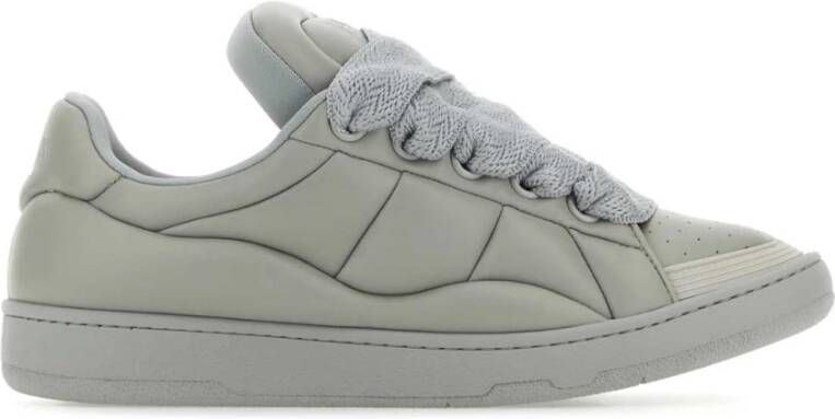 Lanvin Grijze leren Curb XL sneakers Grijs Heren