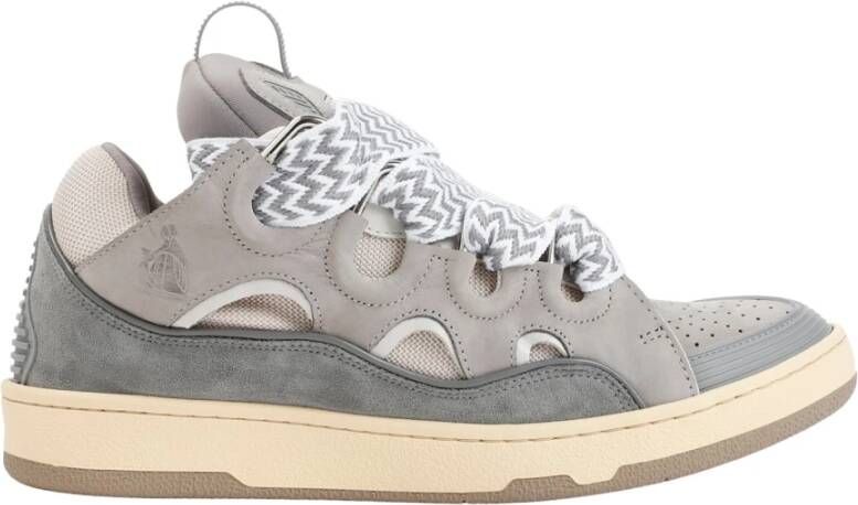 Lanvin Grijze Suède Sneakers Multicolor Heren