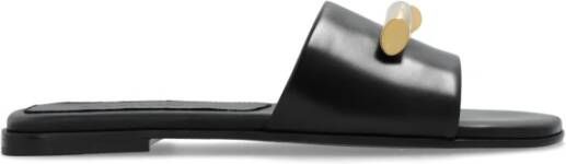 Lanvin Houte Sequences leren slides Black Dames