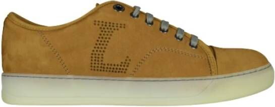 Lanvin Lage Top Sneaker Bruin Heren