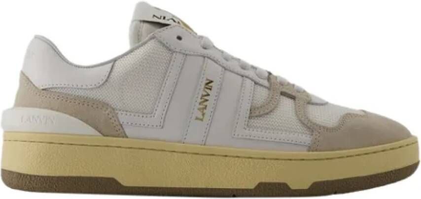 Lanvin Clay sneaker met kalfsleren en suède details