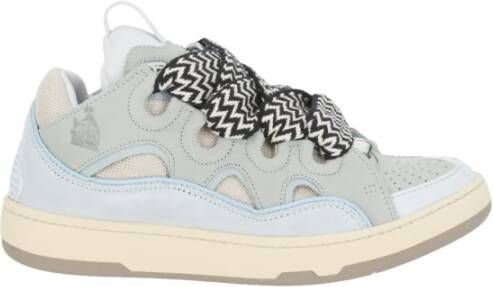 Lanvin Lichtblauwe Leren Sneakers voor Dames Blauw Dames