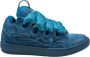 Lanvin Petrol Blauwe Suède Sneakers Amandel Teen Blue Heren - Thumbnail 1