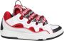 Lanvin Rood Wit Leren Sneakers Vetersluiting Multicolor Dames - Thumbnail 1