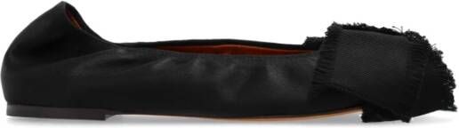 Lanvin Satin Ballet Flats Black Dames