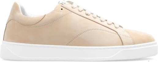 Lanvin Sneakers met logo Beige Heren