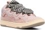 Lanvin Roze Suède Sneakers met Geperforeerde Details Pink Dames - Thumbnail 9