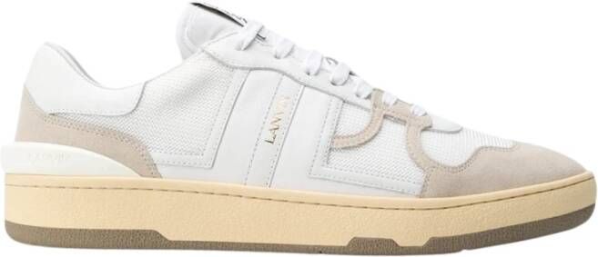 Lanvin Witte Logo Lage Sneakers White Heren