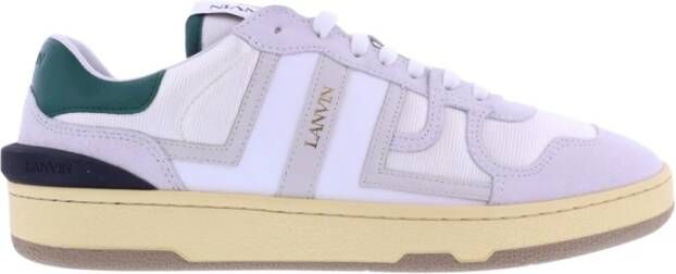 Lanvin Stijlvolle mesh- en suède sneakers voor heren White Heren