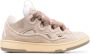 Lanvin Pink Green Curb Lace-Up Sneakers Beige Dames - Thumbnail 1