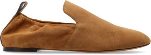 Lanvin Suede Ballet Flats Brown Dames