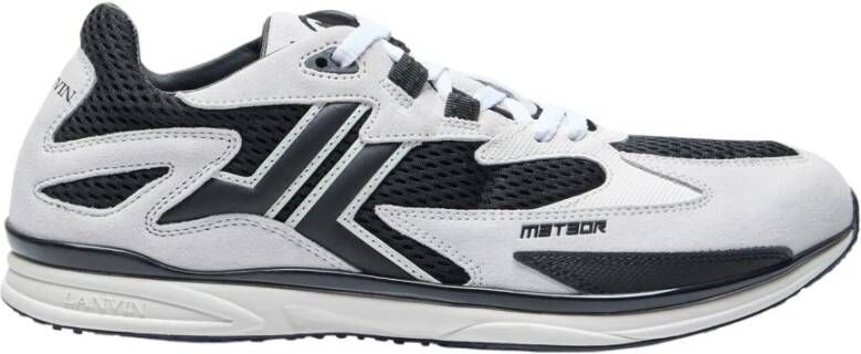 Lanvin Suede Mesh Meteor Sneakers White Heren