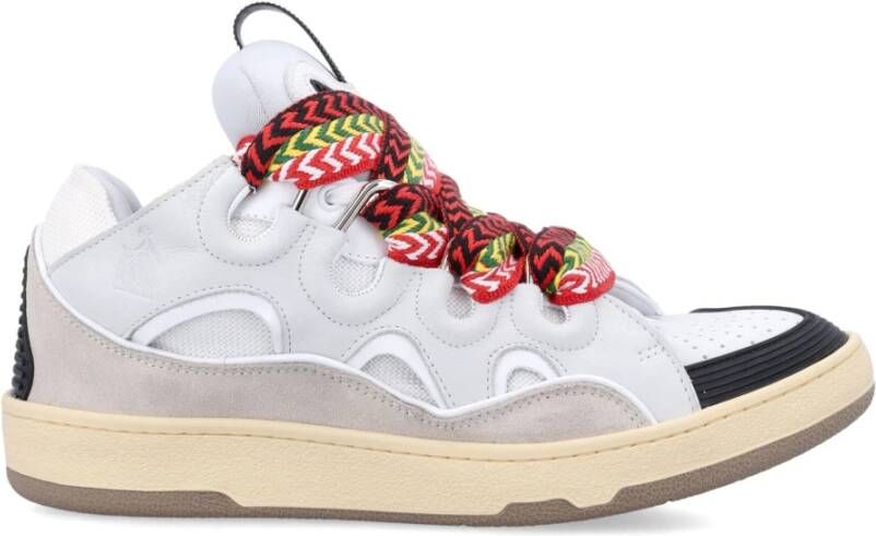 Lanvin Witte Curb Sneakers met Uniek Design White Heren