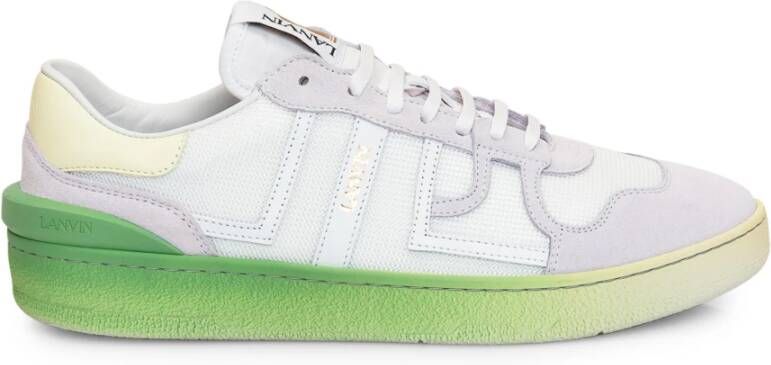 Lanvin Witte lage top sneakers voor mannen Multicolor Heren