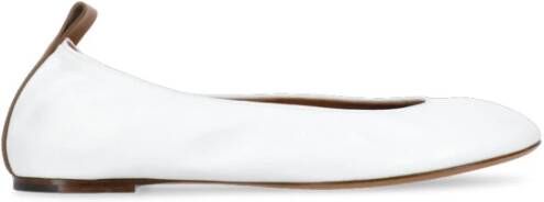 Lanvin Witte Leren Balletschoenen White Dames