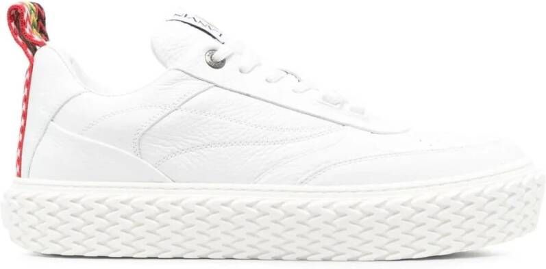 Lanvin Witte Leren Chunky Sole Sneakers Wit Heren