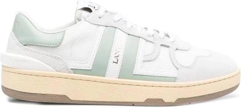 Lanvin Witte Leren Clay Sneakers White Dames